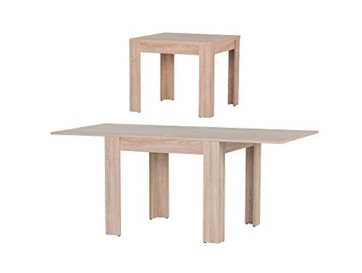 MPS praktisch Tisch Saturn 90-180x77x90 cm Küchentisch Esszimmertisch Esstisch Wohnzimmer Quadrat 90x90 4 Tischfüße Ausziehtisch ausziehbarer Tisch modern