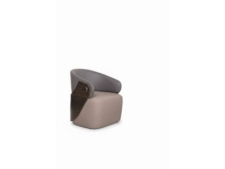 JVmoebel Sessel Moderner Sessel Metallakzente Kombinierte Polsterung Soft Luxury-Stil (1-St)