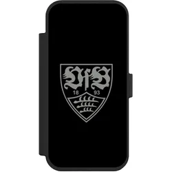 Nivocase Klapphülle für Apple iPhone Air Handyhülle aus Kunst Leder NIVOflip schwarz Logo Offizielles (Apple iPhone Air), Smartphone Hülle, Schwarz