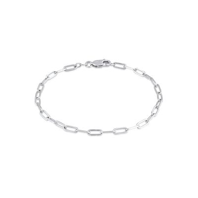 Armkette ELLI "Armband Glieder Oval Basic Chunky Chains Optik 925 Silber" Gr. 180, silber, Armbänder, Damen, 180, Silber 925 (Sterlingsilber), Armkette