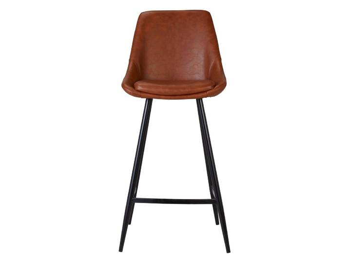 Chaise de bar pu marron