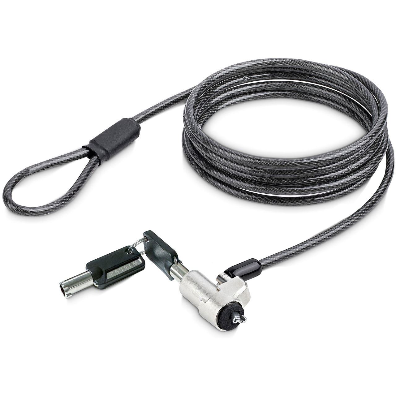 StarTech Laptop cable lock 6Ft Compatible With Noble Wedge, Laptop Cable Lock, 6Ft (2m), Anti-Theft Keyed Lock, Security Cable Lock For Dell