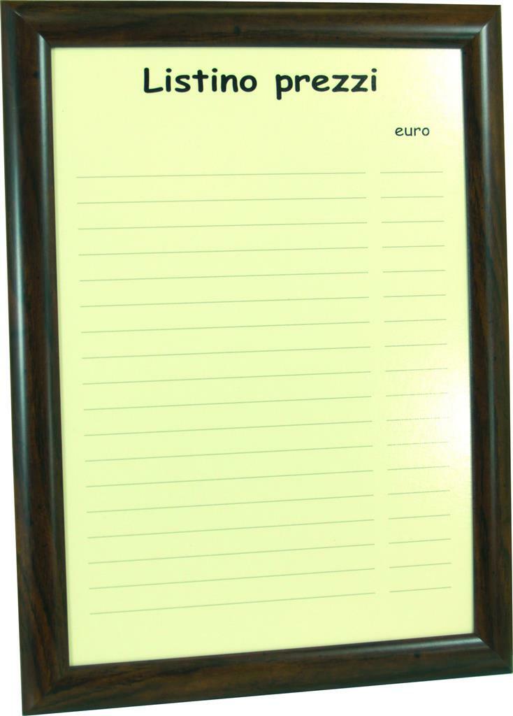 Nero Lavagne Cornice Listino Bar 47 x 35 cm Noce PNC01