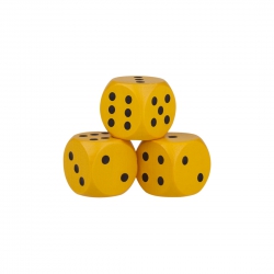 Halmakegel.com Augenwürfel - 20mm - Holz - gelb 257385