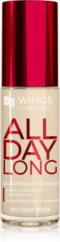AA Wings of Color All Day Long Long Lasting Foundation long-lasting foundation shade 503 Light Beige 30 ml