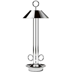 SIGOR Outdoor LED Akku-Tischleuchte NUDIDEROT, IP54, 2.2W 2200/2700K (Flex-Mood), mit Touch-Dimmer + Easy-Connect, chrom SIG-4701201