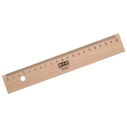M+r, Lineal, Lineal Holz Buche Metalleinlage (20 cm)