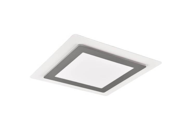 Vierkante design plafondlamp Morgan nikkel Trio - 641510207