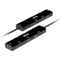Club 3D CSV-1599 (USB-C, 6 Ports), Dockingstation + USB Hub, Schwarz