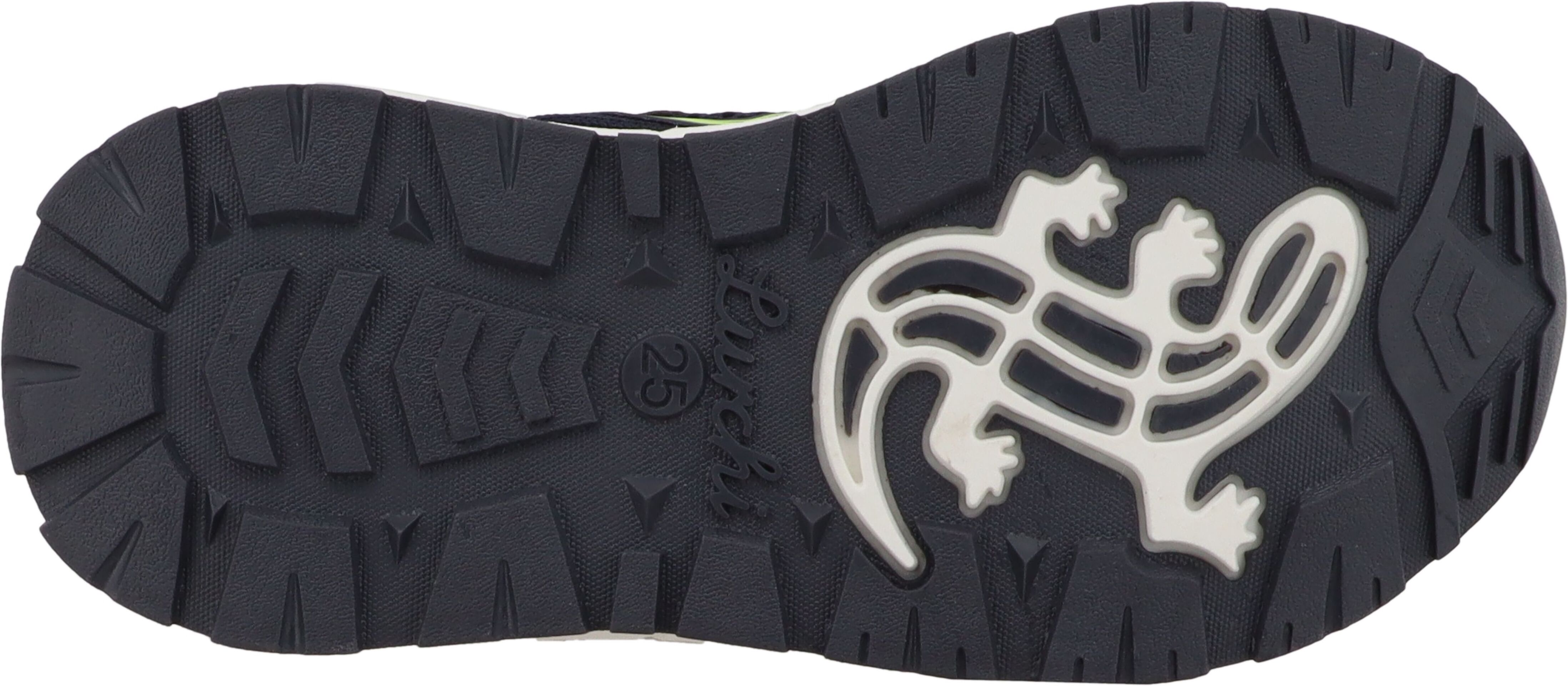 Sneaker LURCHI "Aito", Jungen, Gr. 28, Synthetik, navy multi, Lederimitat, Textil, Schuhe Sneaker, Sportschuh mit Klett, Grössenschablone zum Download navy multi 28, Synthetik