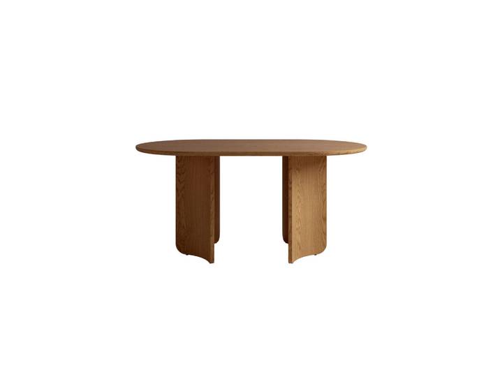 Schöner Wohnen Esstisch Grimstad, Eiche, furniert, C-Form, 90x76x160 cm, Esszimmer, Tische, Esstische
