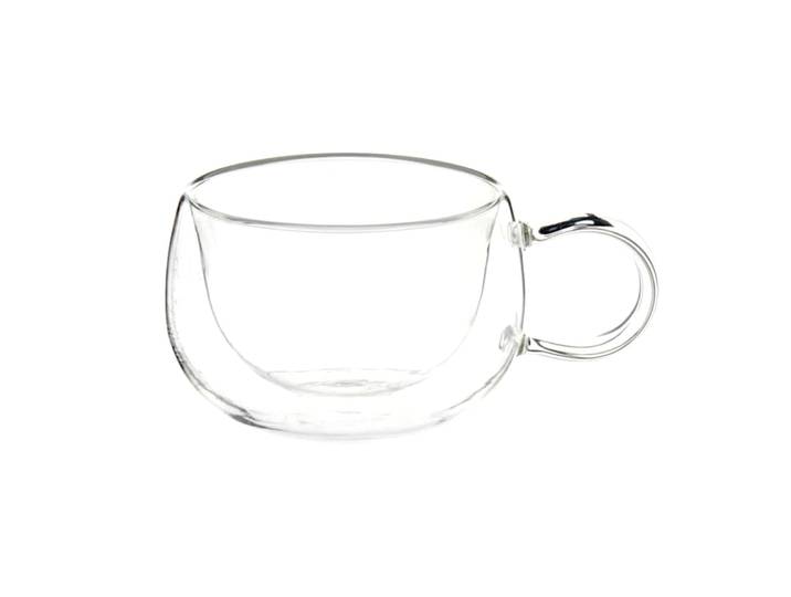 Doppelwandige Tasse aus Glas