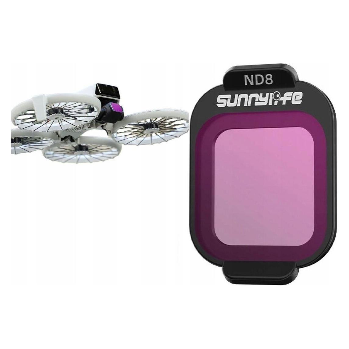 Sunnylife Filtr Pełny Szary Nd8 Ndx8 Do Drona Dron Dji Flip + Etui Na Filtr / Fi962-8 (Drohnen Filter, DJI Flip) (Sunnylife)