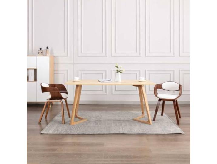 KGHFDVB 2er Set Esszimmerstühle mit Bugholzgestell und Kunstlederbezug Ergonomisches Design, pflegeleichte Oberfläche, einfache Montage, stabiles Holzgestell, 110 kg Belastbarkeit