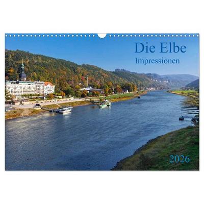 Die Elbe Impressionen (Wandkalender 2026 DIN A3 quer), CALVENDO Monatskalender
