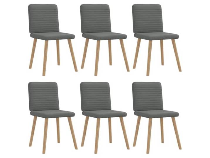 HEFZGDB Esszimmerstühle 6 STK. Dunkelgrau Stoff, Weiche Polsterung und Robustes Metall-Holz-Gestell für Langlebigkeit und Stabilität, Bequeme Esszimmerstühle mit Elegantem Design