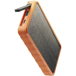 Cellularline Solar Power Bank (10000 mAh, 20 W, 37 Wh), Powerbank, Orange