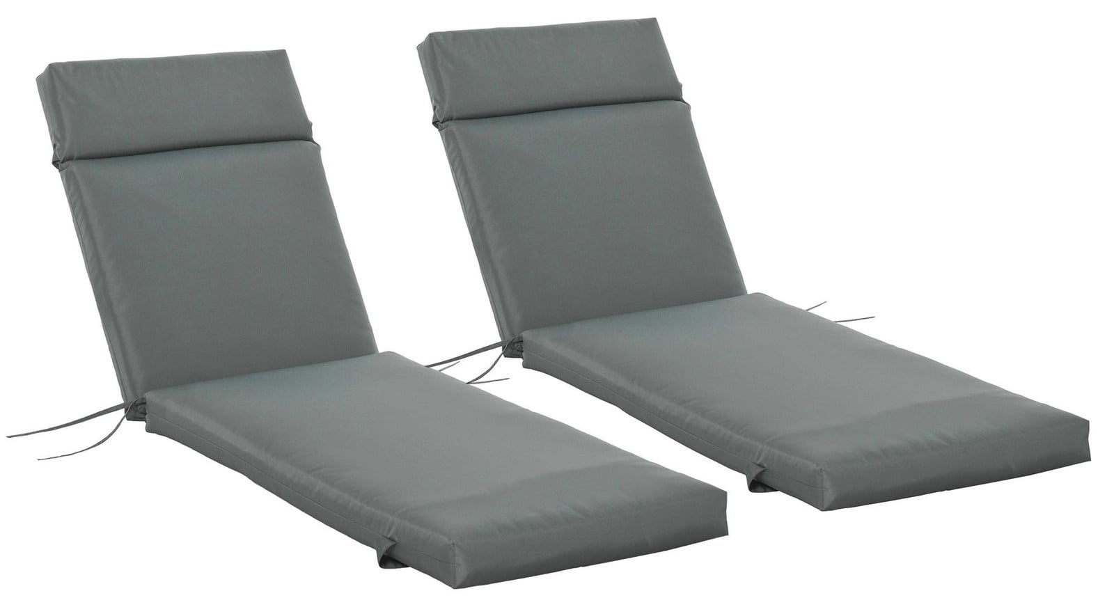 Outsunny set van 2 dikke ligbedkussens van 8 cm voor tuinligbedden