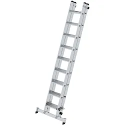 PROREGAL Stufen-Schiebeleiter 2-teilig mit nivello®-Traverse 2x9 Stufen