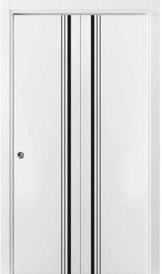 SARTODOORS Planum 0011 White Wood Bi-Fold Closet Doors