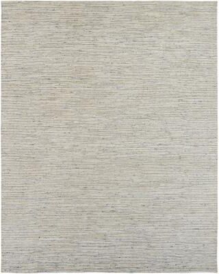 KALATY Modern Ivory Flatweave Weave 100% Viscose Area Rug