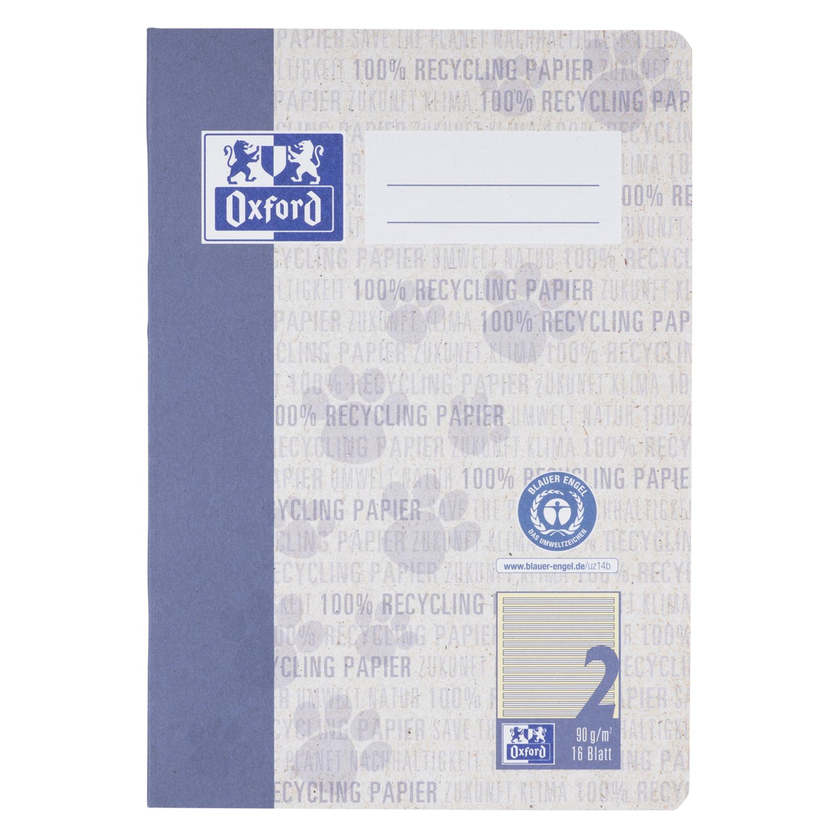 Oxford Recycling Schulheft, A5, Lineatur 2 (A5) (400159452)