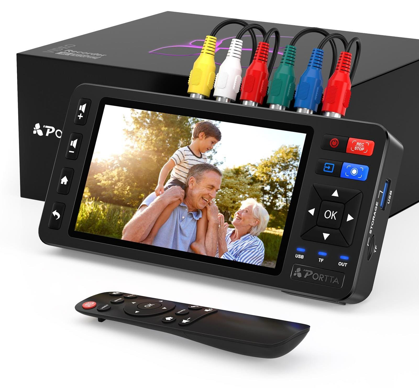 Selius VHS naar digitale converter met 5 inch HD-scherm voor video-opname naar MP4