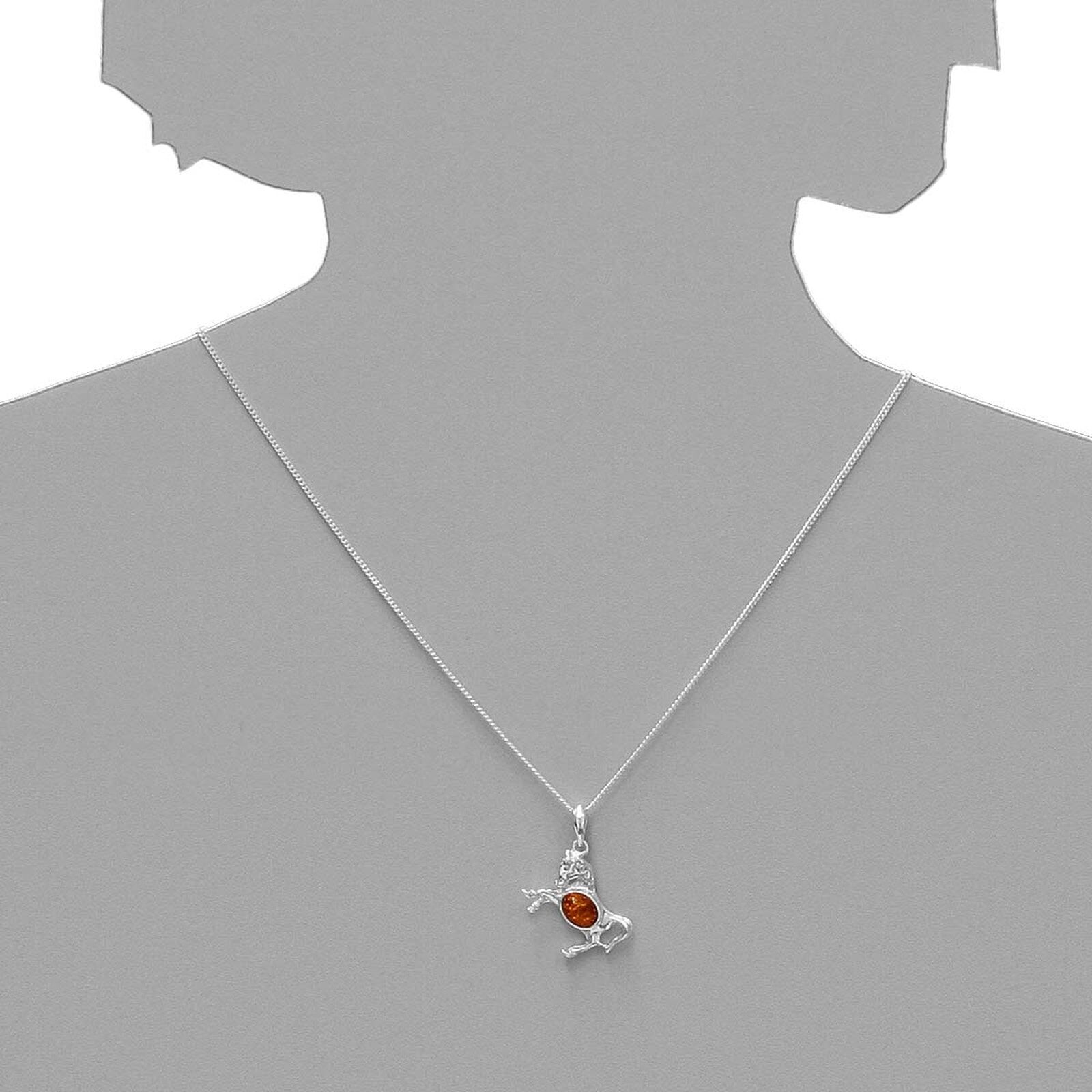 Kettenanhänger OSTSEE-SCHMUCK "Ostsee-Schmuck Anhänger Pferd Anhänger Pferd", weiß (weiß, neutral), Schmuckanhänger, Damen, 32 x 22mm, Silber 925 (Sterlingsilber), 2,5 g, Kettenanhänger