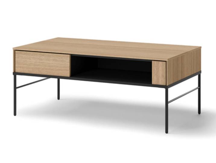 yourhouse24 Couchtisch VISSO VI-09 mit Ablagefläche Eiche linear