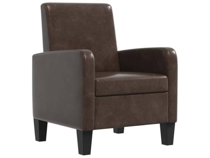 HEFZGDB Hochwertiger Sessel aus Kunstleder in Braun mit ergonomischem Design und Kiefernholzrahmen für optimalen Sitzkomfort und Langlebigkeit, geeignet für Wohnzimmer