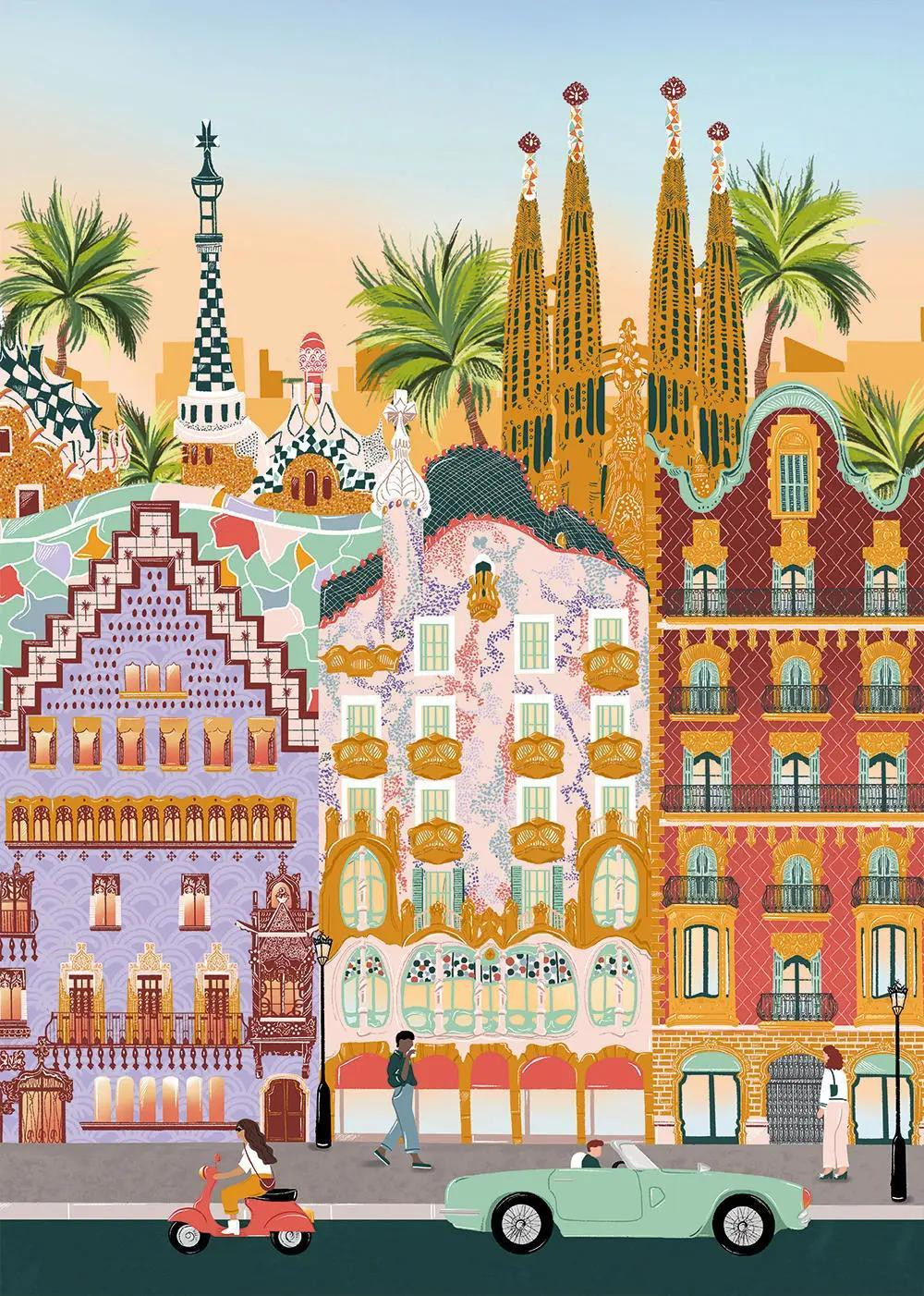 Pieces & Peace Puzzel Barcelona, 1000 stukjes