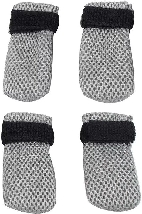 INF 4er-Pack kratzfeste, weiche Socken für Haustierschuhe S Grau