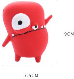 Pet Hub Durable Squeaky Ball Toy For Dogs: Interactive Big Eye Monster Design For Teeth Care And Training   Rubber Latex Chew To D