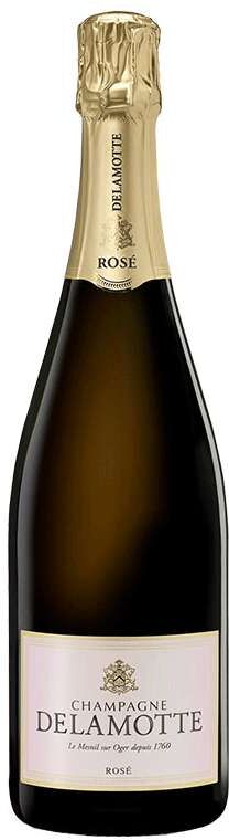Champagne Delamotte Brut Rosé - Elegante vino espumoso de Francia con notas afrutadas