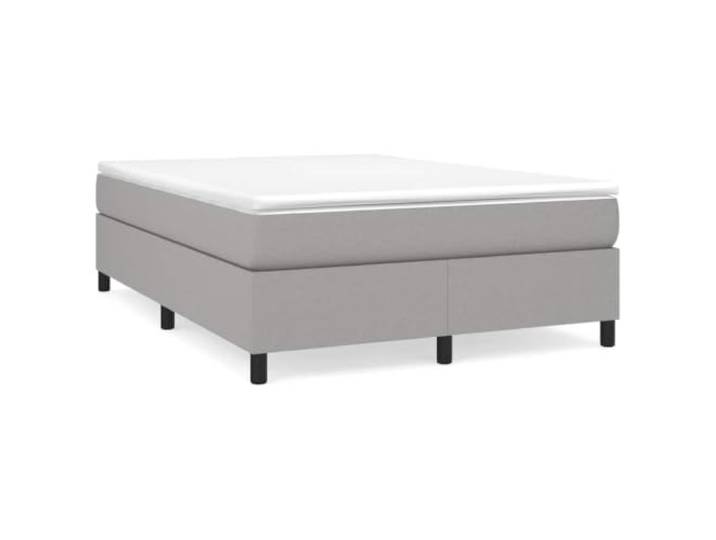 PUGYNBK Boxspringbett, 140 x 190 cm, mit Taschenfederkernmatratze Mittlere Härte, atmungsaktiver Stoff, Sperrholzlatten, Matratzenschoner