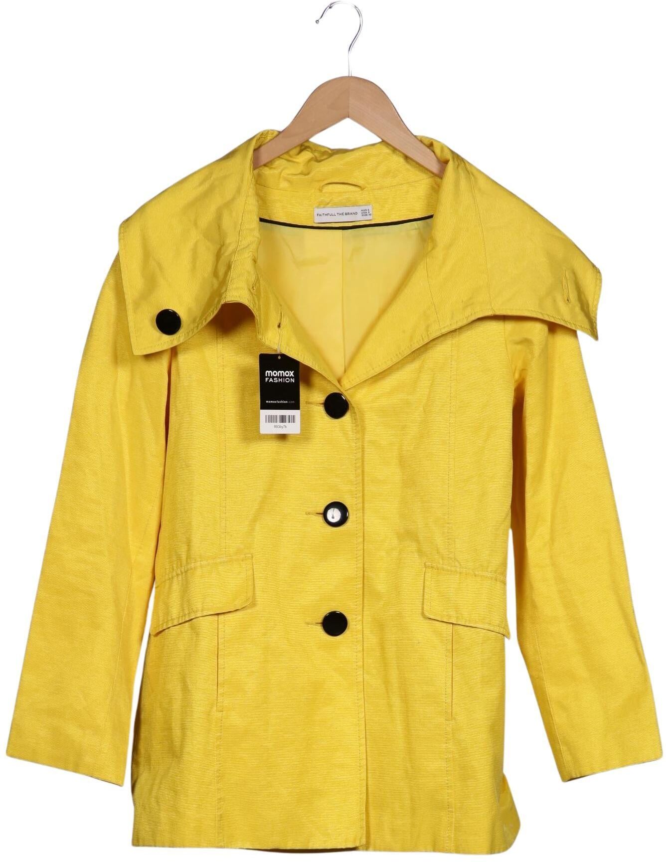 Faithfull the brand Damen Mantel, Gelb, Gr. XS, kein / Etikett - Second Hand