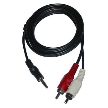 Neutral Audio Kabel Jack-Stecker (3.5mm) - 2x Cinch-Stecker, 3m, schwarz, Logo Blister (3 m, AUX Kabel, Cinch Kabel) (49220546)