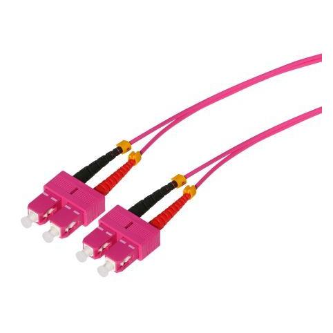 Tecline LWL Patchkabel HD 50/125µm Multimode OM4-Faser SC Duplex Stecker/Stecker - Kabel (LSOH, 20 m) (798SS25)