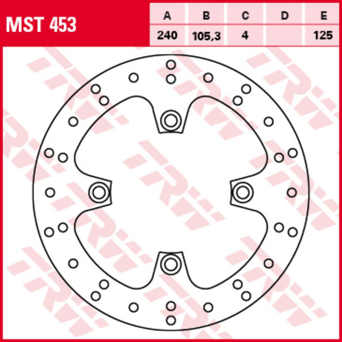 Bremsscheibe TRW MST453, 1 Stück