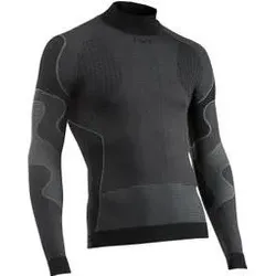 Northwave, Herren, Funktionsshirt, Baselayer mit langen Ärmeln, „Revolution“, hoher Kragen, schwarz, Unisex (M), Schwarz