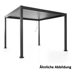 Never Indoor Alu Pergola mit beweglicher Entlüftung, ca. 300 x 360 x 230 cm - Anthrazit
