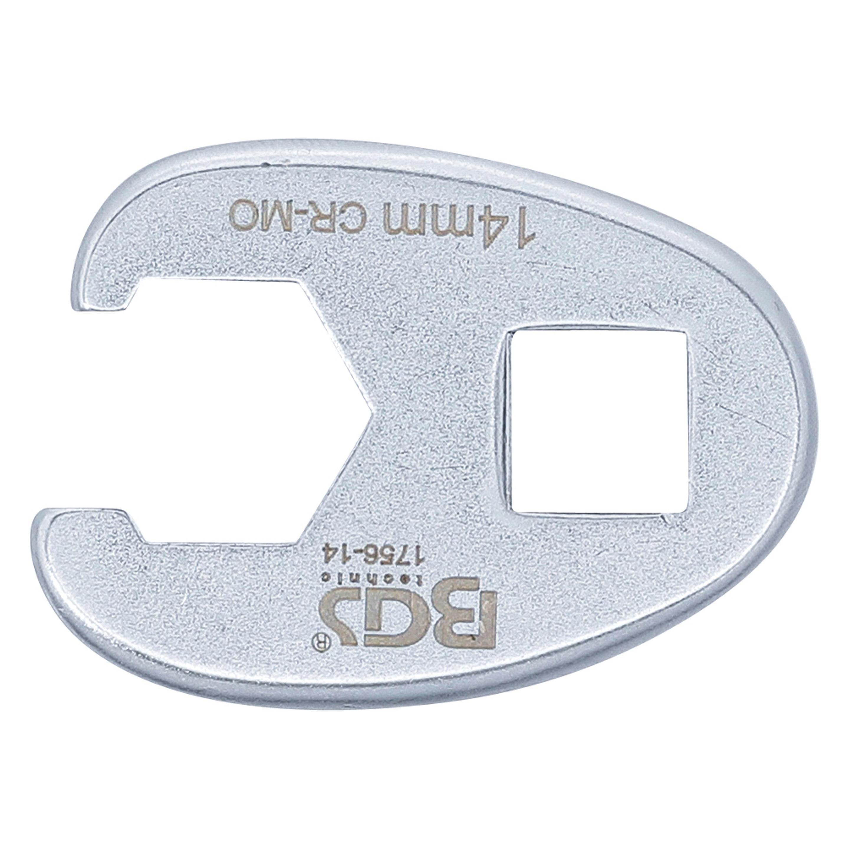 BGS Hahnenfussschlüssel Antrieb Innenvierkant 10 mm (3/8") SW 14 mm (14 mm) (1756-14)