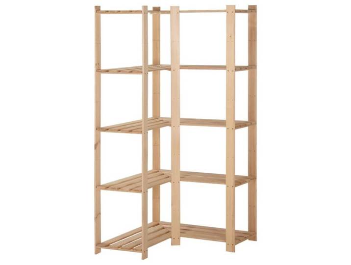 SALE 2026  Étagère industrielle Brun - Étagère d'angle de rangement 5 niveaux 82 5x82 5x170cm Pin PRO262377973