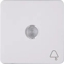 Kopp 330313009 HK02 - Flächenwippe mit Linse und Symbol ”Glocke”,Farbe: arktisweiß
