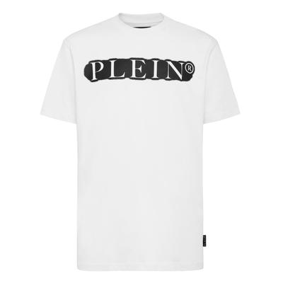 T-Shirt PHILIPP PLEIN "Philipp Plein Tm", Herren, Gr. XL, weiß (01, weiß), Obermaterial: 100% Baumwolle, Shirts T-Shirt