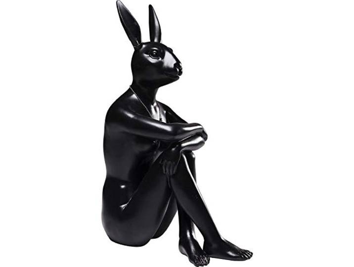 Kare Design Deko Figur Rabbit Gillie, Schwarz, 39x26x15 cm