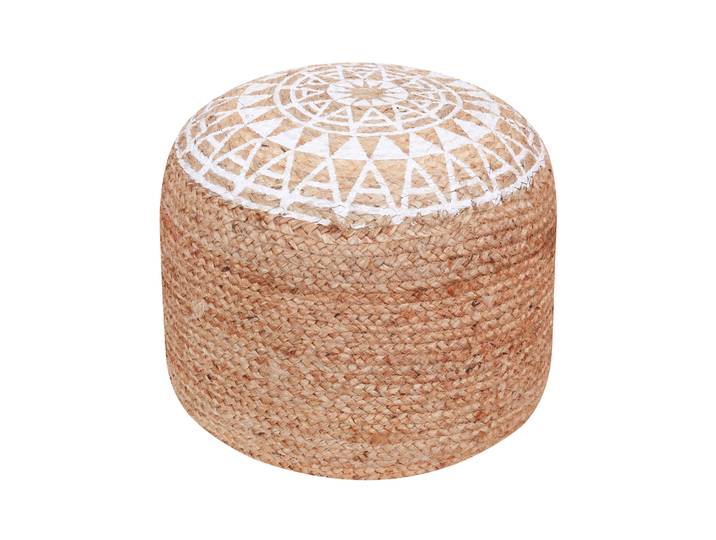 Pouf NETANJA weiss/natural