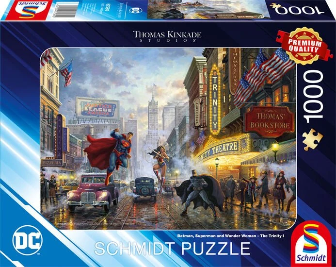 Schmidt Spiele Thomas Kinkade Studios: DC - Batman, Superman and Wonder Woman ? The Trinity (1000 Teile)