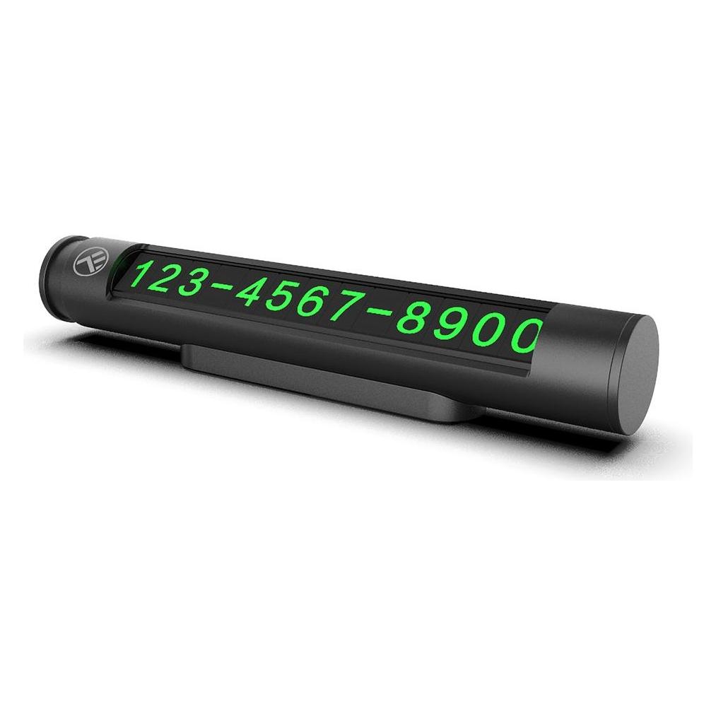 Tellur Temporary car parking card for two phone numbers metallic black (TLL171251)