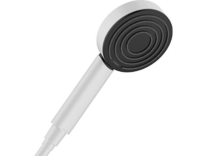 Hansgrohe\, 1 type de jet\, blanc mat\, Pommeau de douche Pulsify S\, douchette à main 105mm diamètre\, 24120700